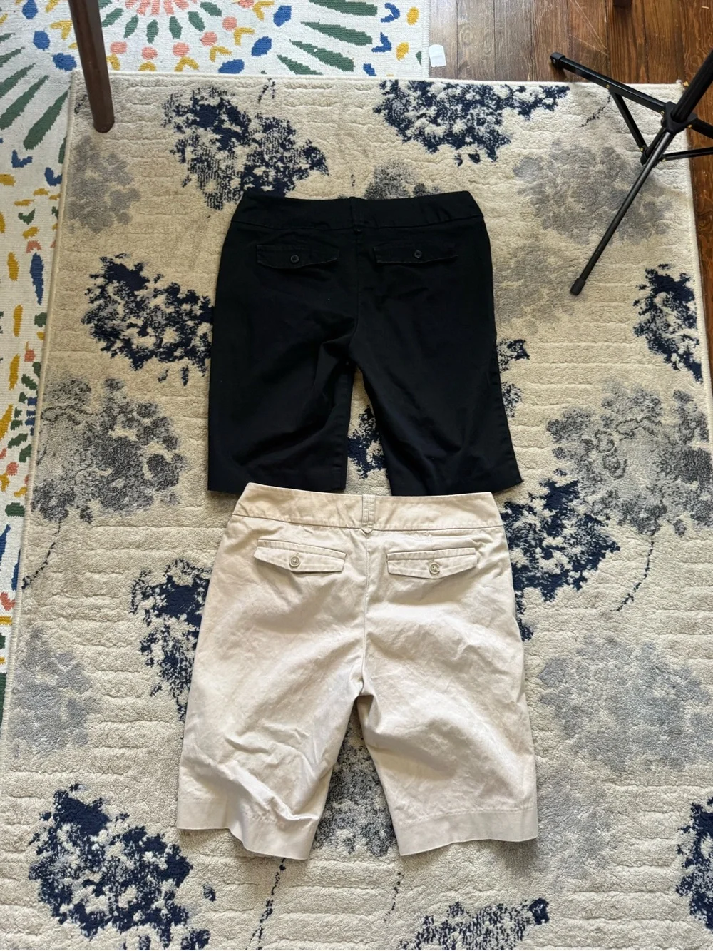 Mossimo Supply Co. Black and Beige Women’s Bermuda Shorts Duo - Picture 2 of 4